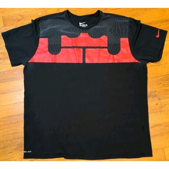 Nike Other - Vtg The Nike Tee Dri-Fit LeBron James Crown Logo Basketball T Shirt Sz.XXL EUC